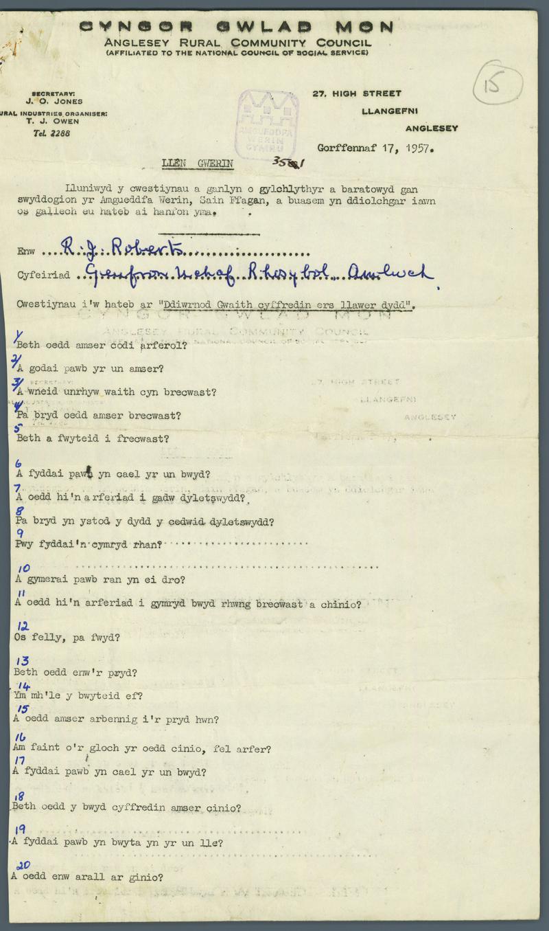 Holiadur | questionnaire