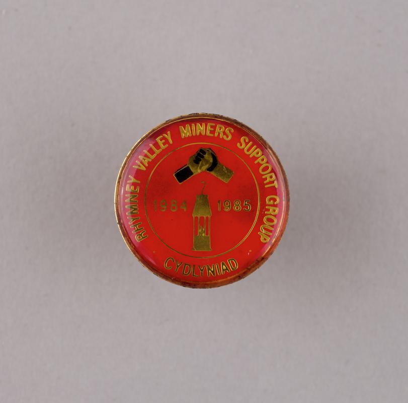 Rhymney Valley Miners Support Group, badge