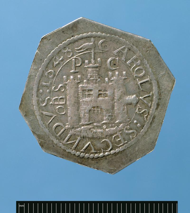 Charles II Pontefract siege shilling