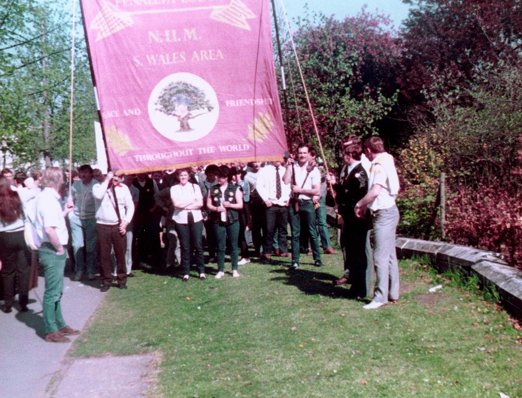 Miners demonstration at Cardiff