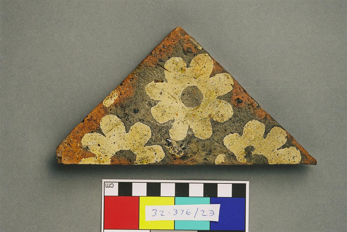 Medieval ceramic floor tile