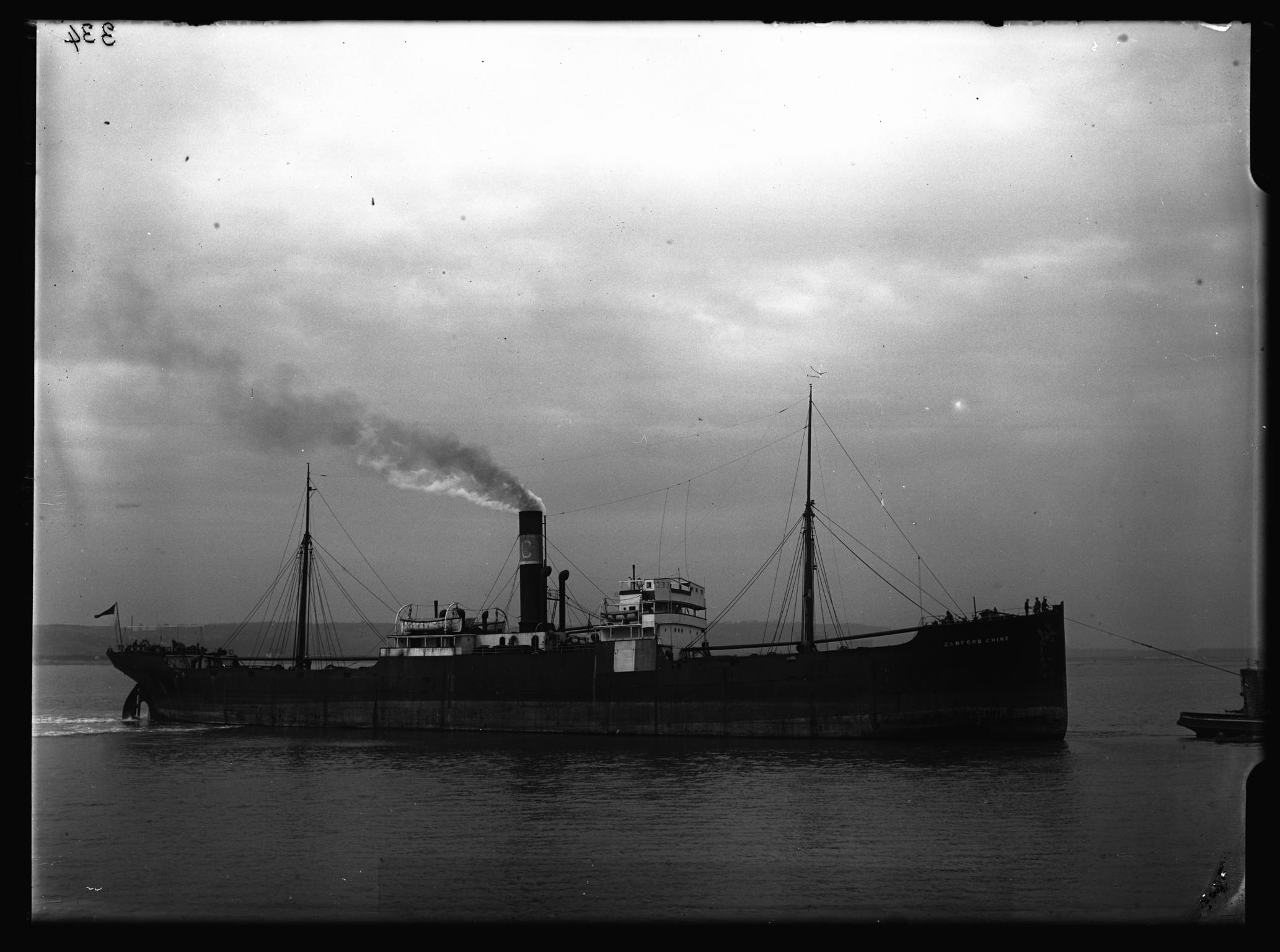 S.S. CANFORD CHINE, glass negative