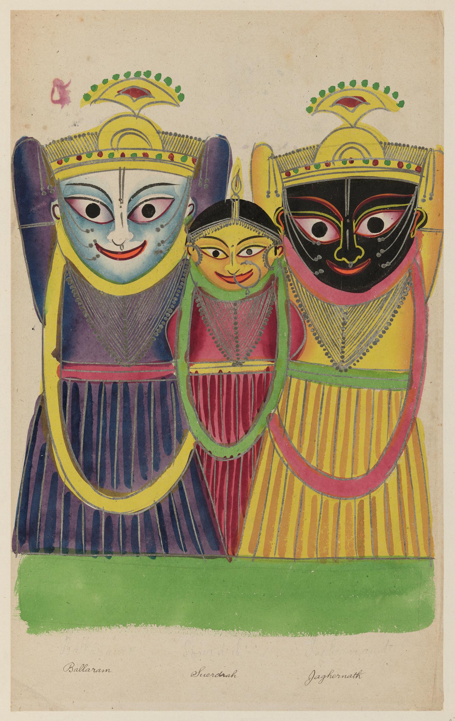 Jagannath with Balemhana his brother and Subhabna his sister