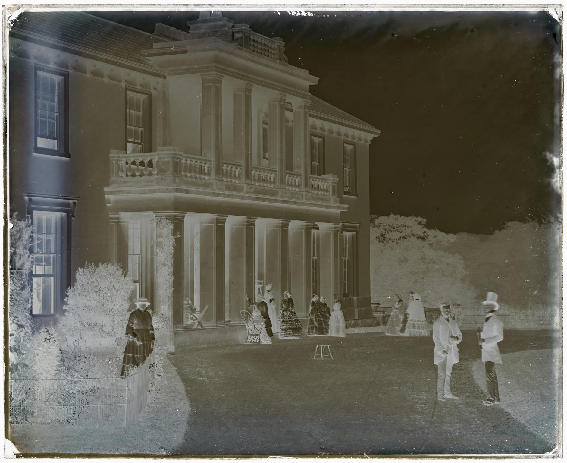Penllergare House, glass negative