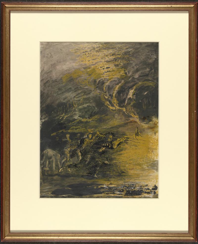 Men probing a Furnace