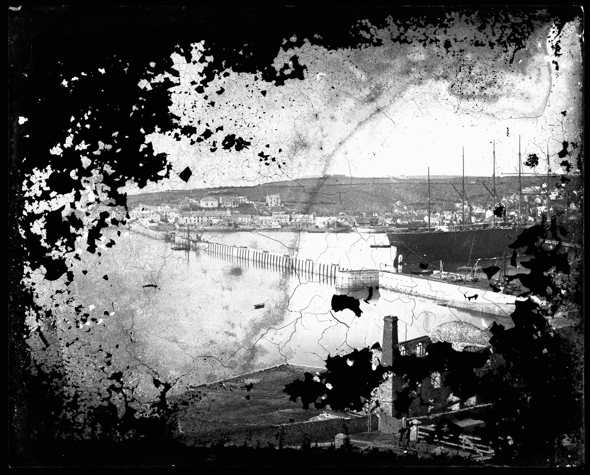 GREAT EASTERN at Milford Haven, glass negative