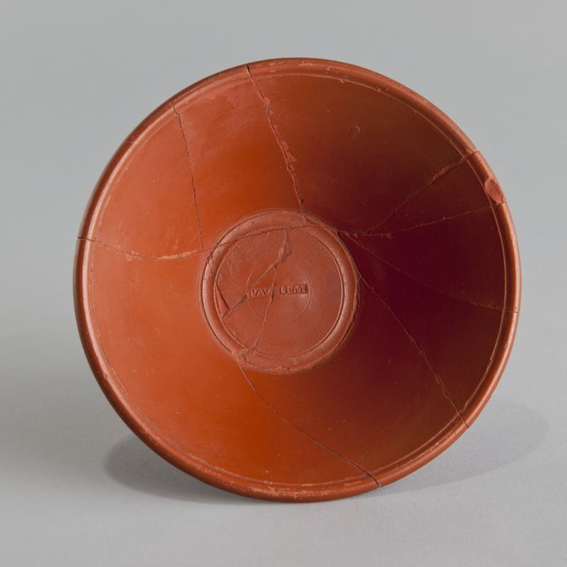 Roman samian cup, stamped