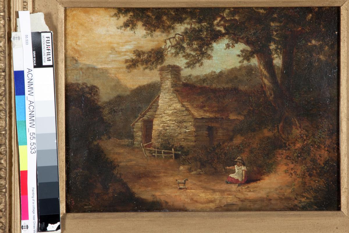 Painting of a Cottage near Dinas Mawddwy, Merionet