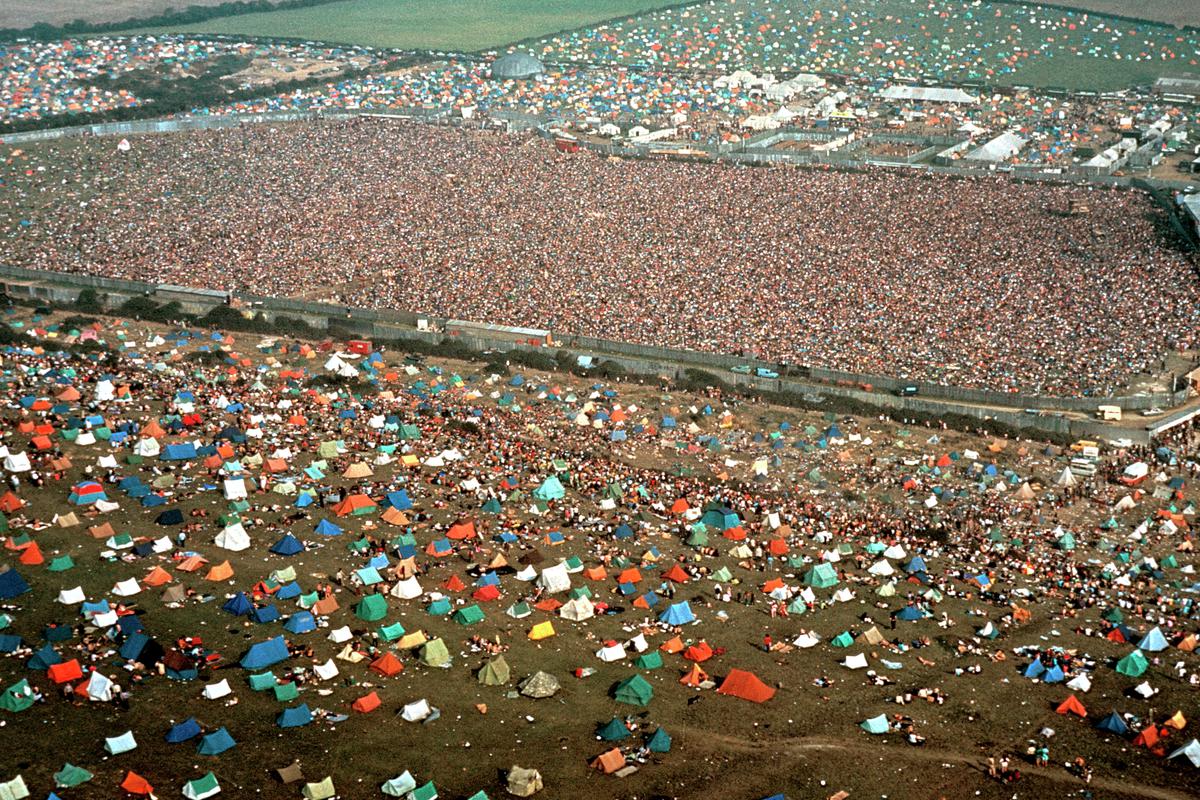 GB. ENGLAND. Isle of Wight Festival. Pop concert - known as the Bob Dylan concert. 1969.