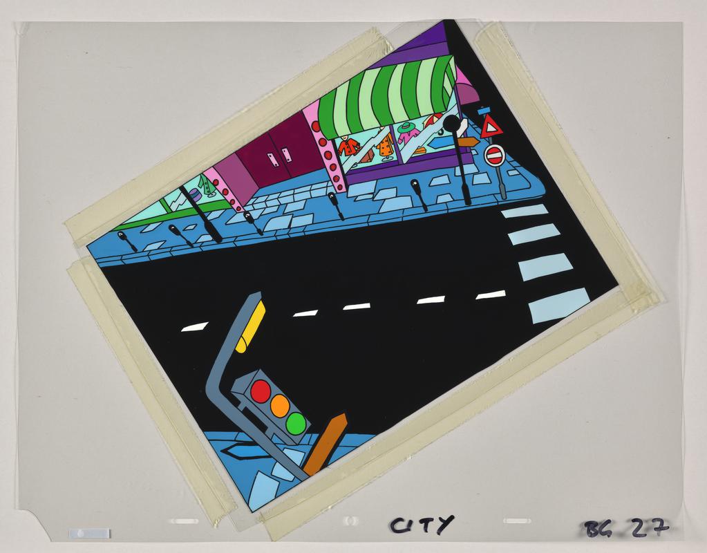 Funny Bones background animation production artwork from episode &#039;City Nights&#039;.