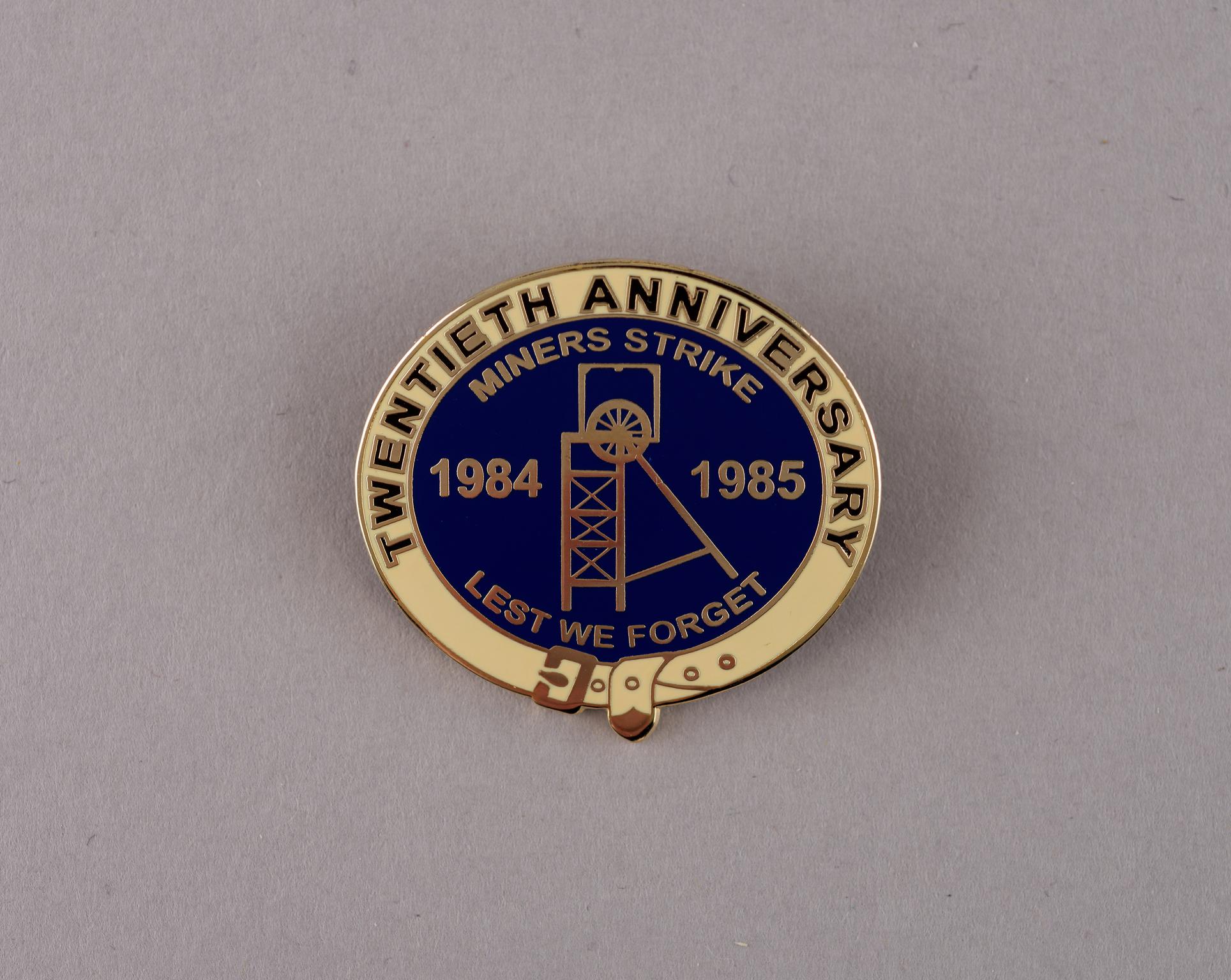 20th anniversary of miners' strike, badge