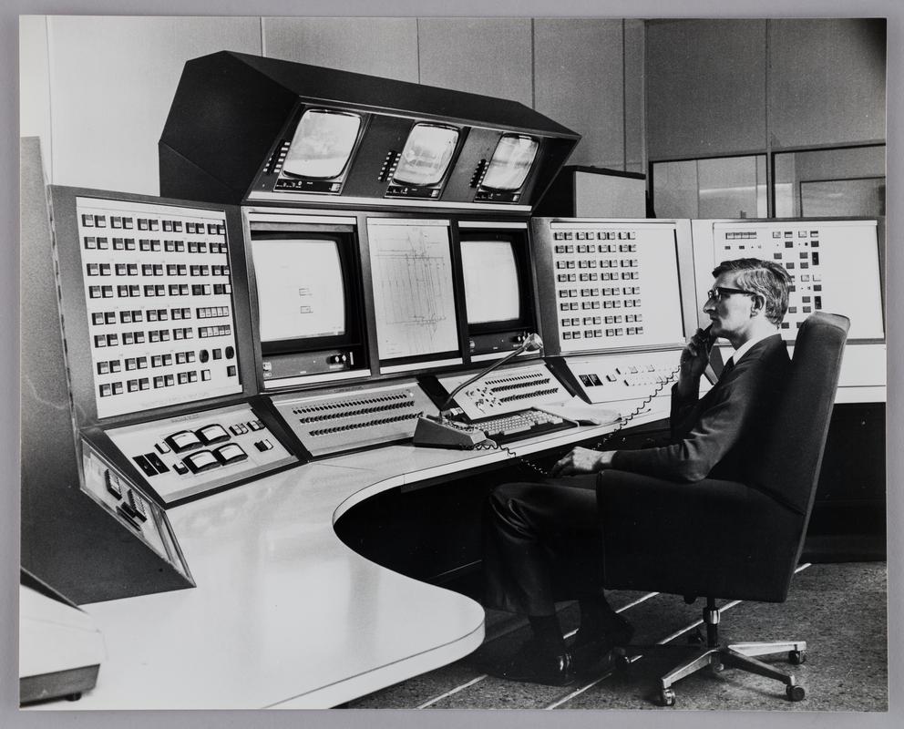 Control room, Betws Mine, c.1976.
