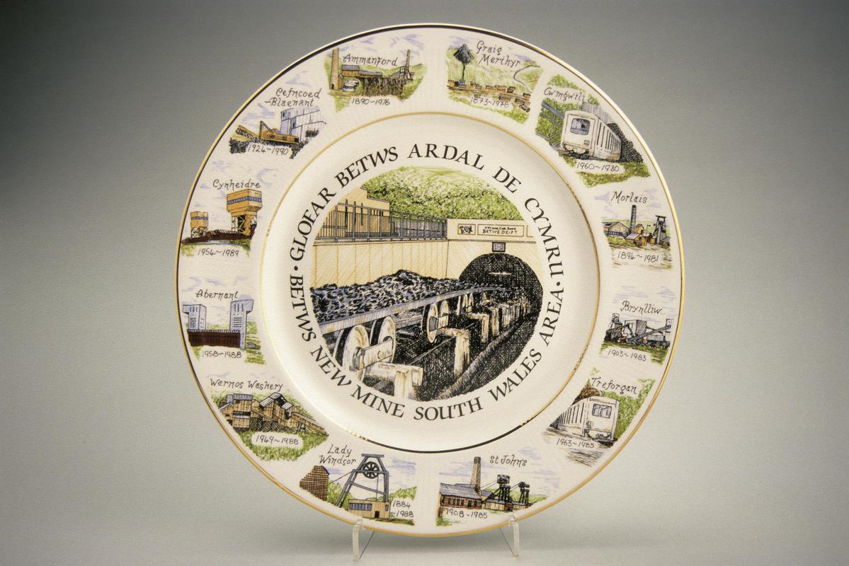 Commemorative Plate, &#039;Betws New Mine&#039;