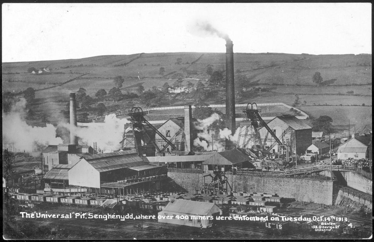 Universal Colliery, Senghenydd. The &quot;Universal&quot; Pit, Senghenydd, where over 400 miners were entombed on Tuesday Oct 14th 1913.