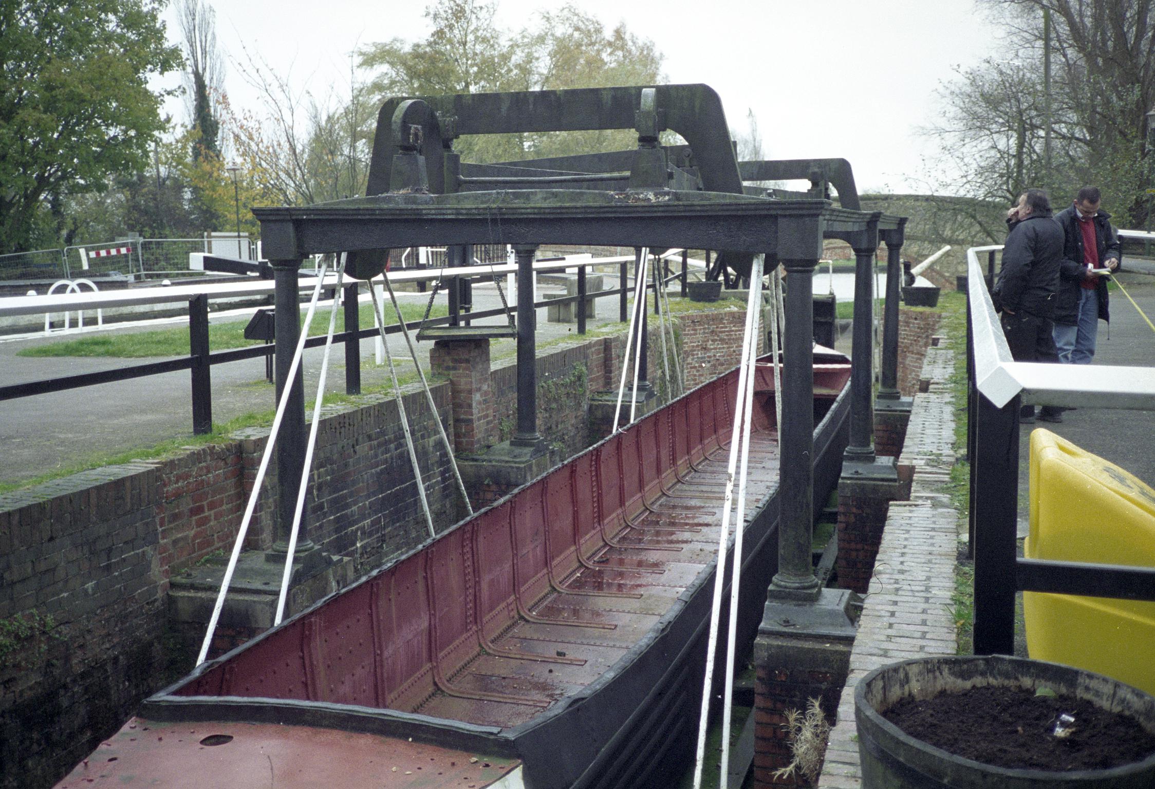 Glamorganshire Canal boat weighing machine, negative
