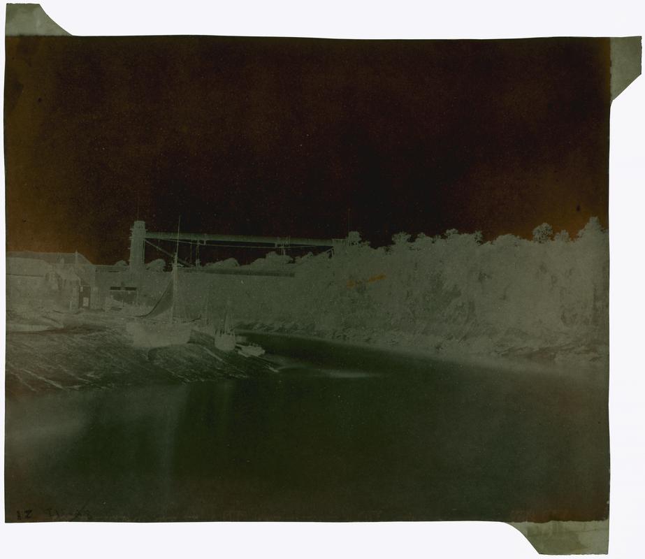 Chepstow Rail Bridge construction, negative