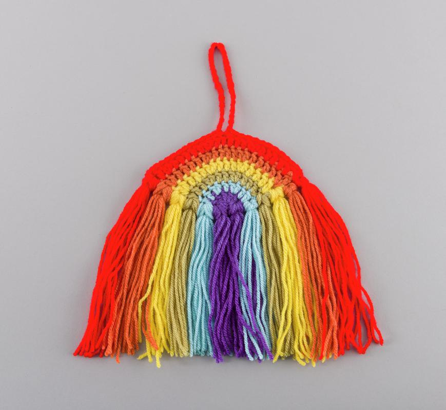 Crocheted rainbow.