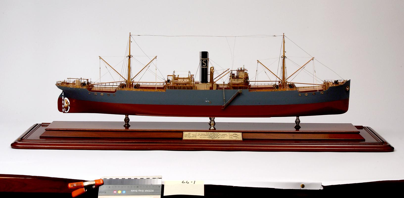 Full hull ship model of the S.S. CAMPUS