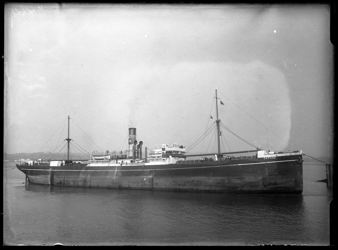 S.S. DAPHNE, glass negative