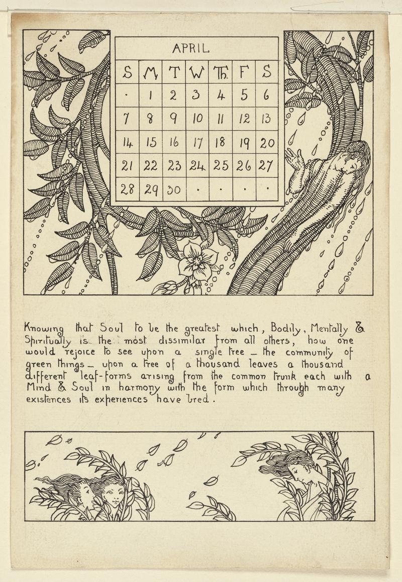 Calendar for April 1918