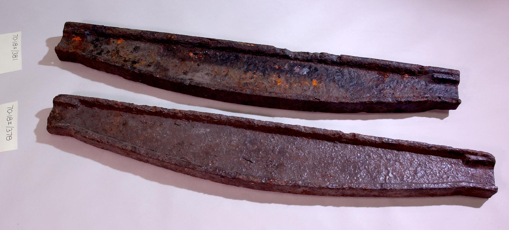 Cast iron fish bellied rails