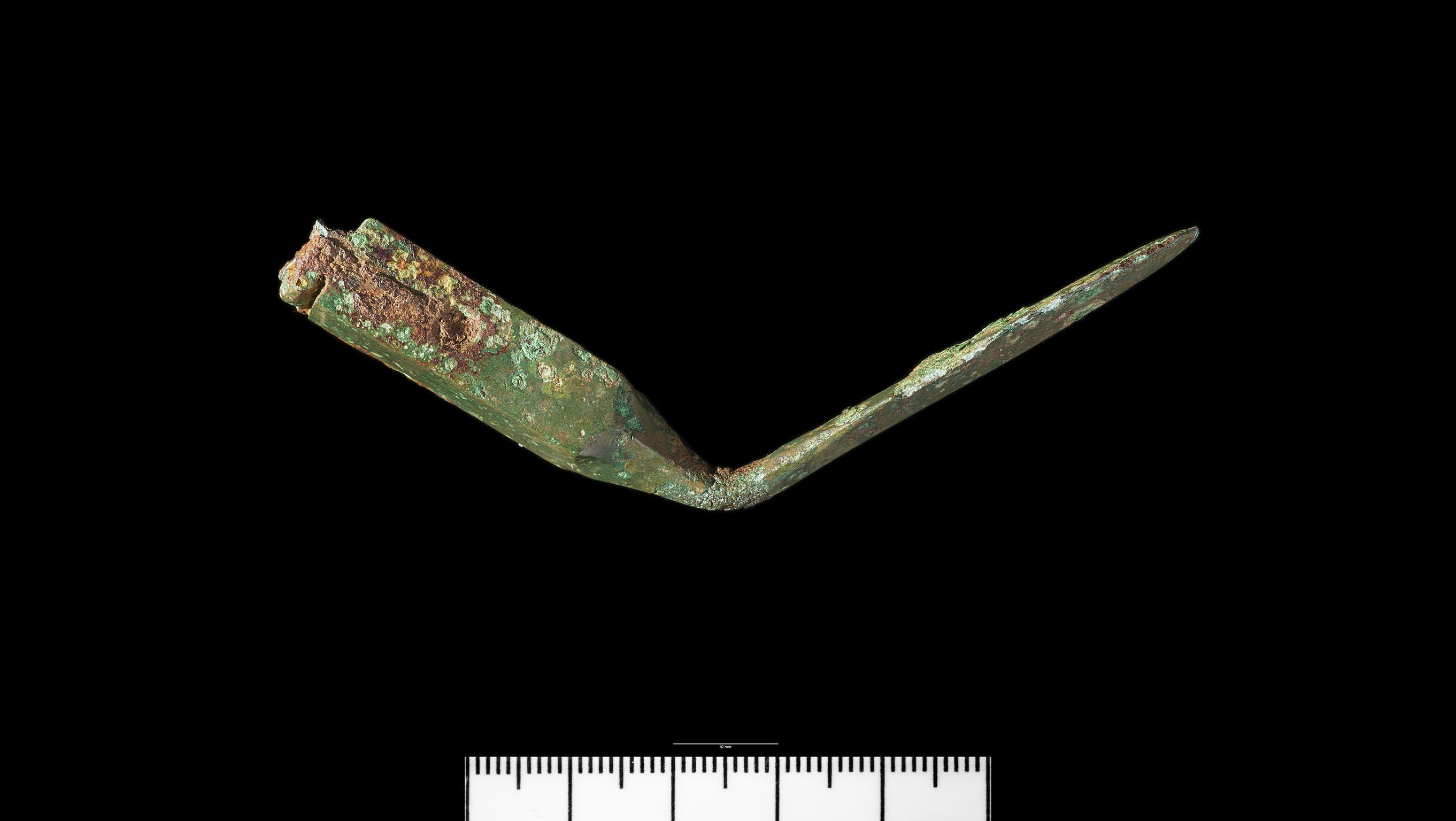 Roman copper alloy scalpel handle
