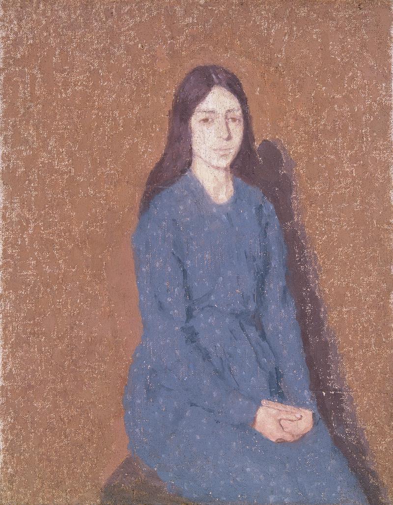 Girl in a blue dress