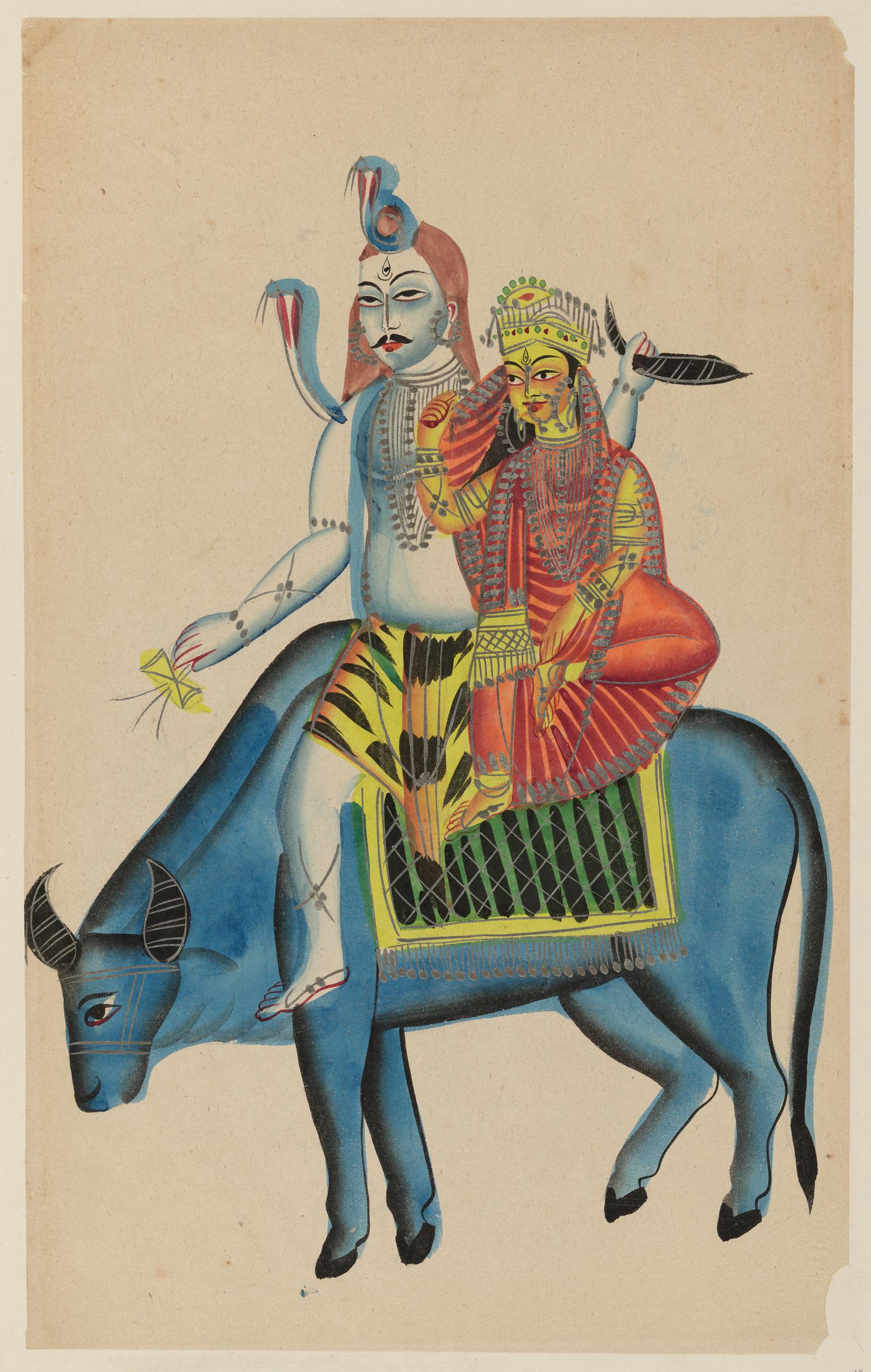 Mahader with Parvati on the bull Nandi