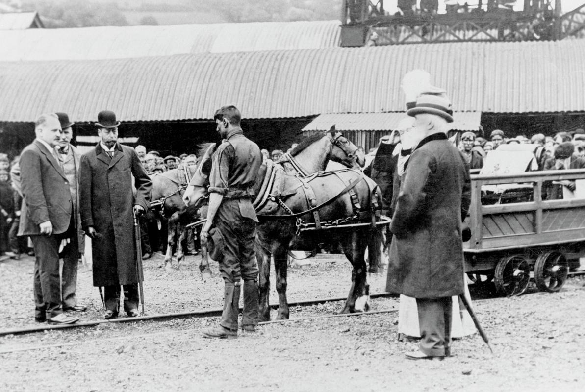 Visit by King George V and Queen Mary to Lewis Merthyr Colliery