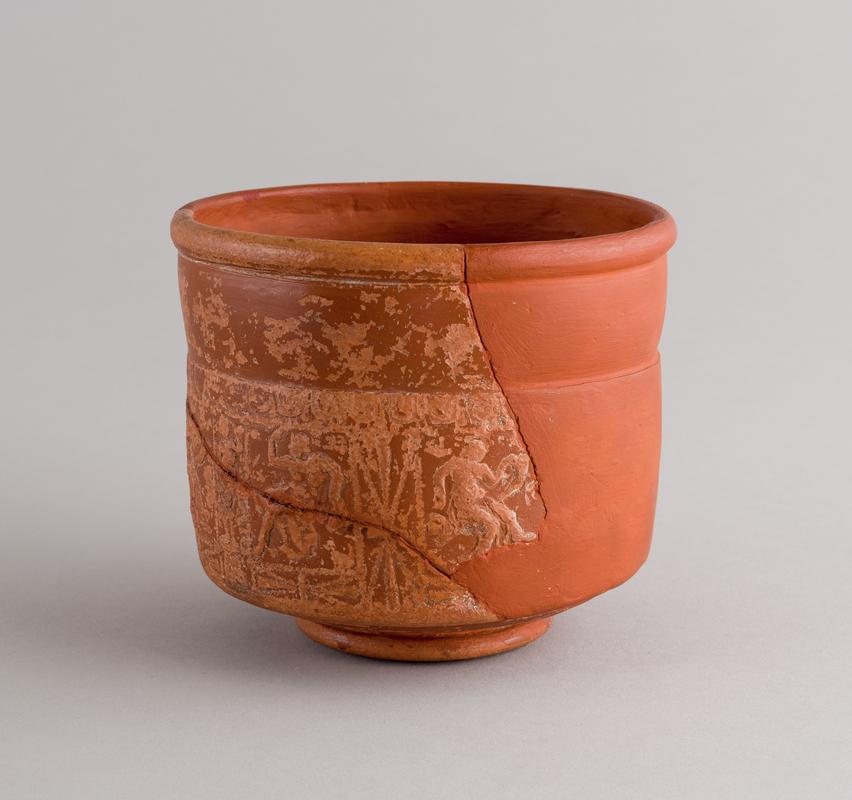 Roman samian bowl, decorated