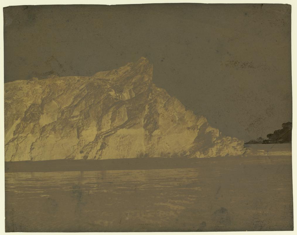 Wax paper calotype negative. PT of ST CAtherine, Rock, Tenby SW