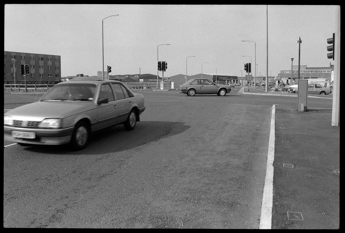 Junction of new road and Bute Street, near Salvation Army Hostel.