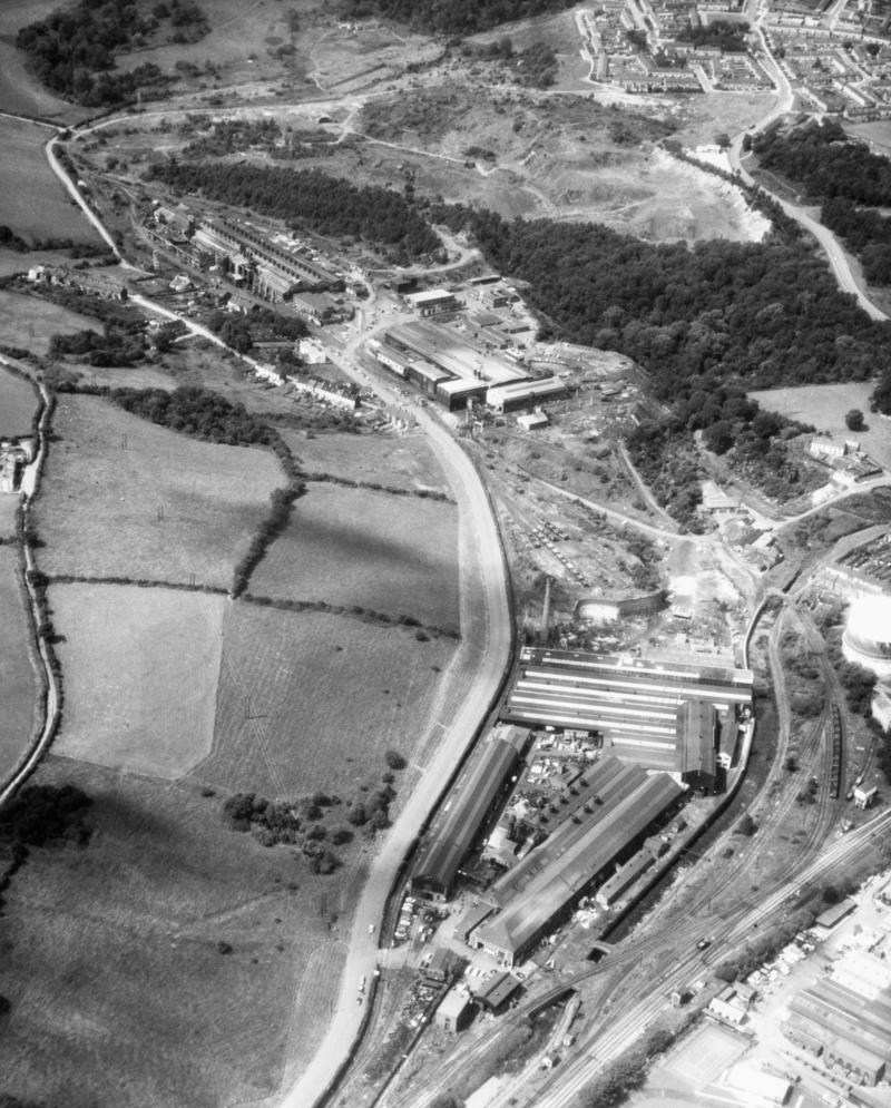 Aerial photography of Cwmbran works