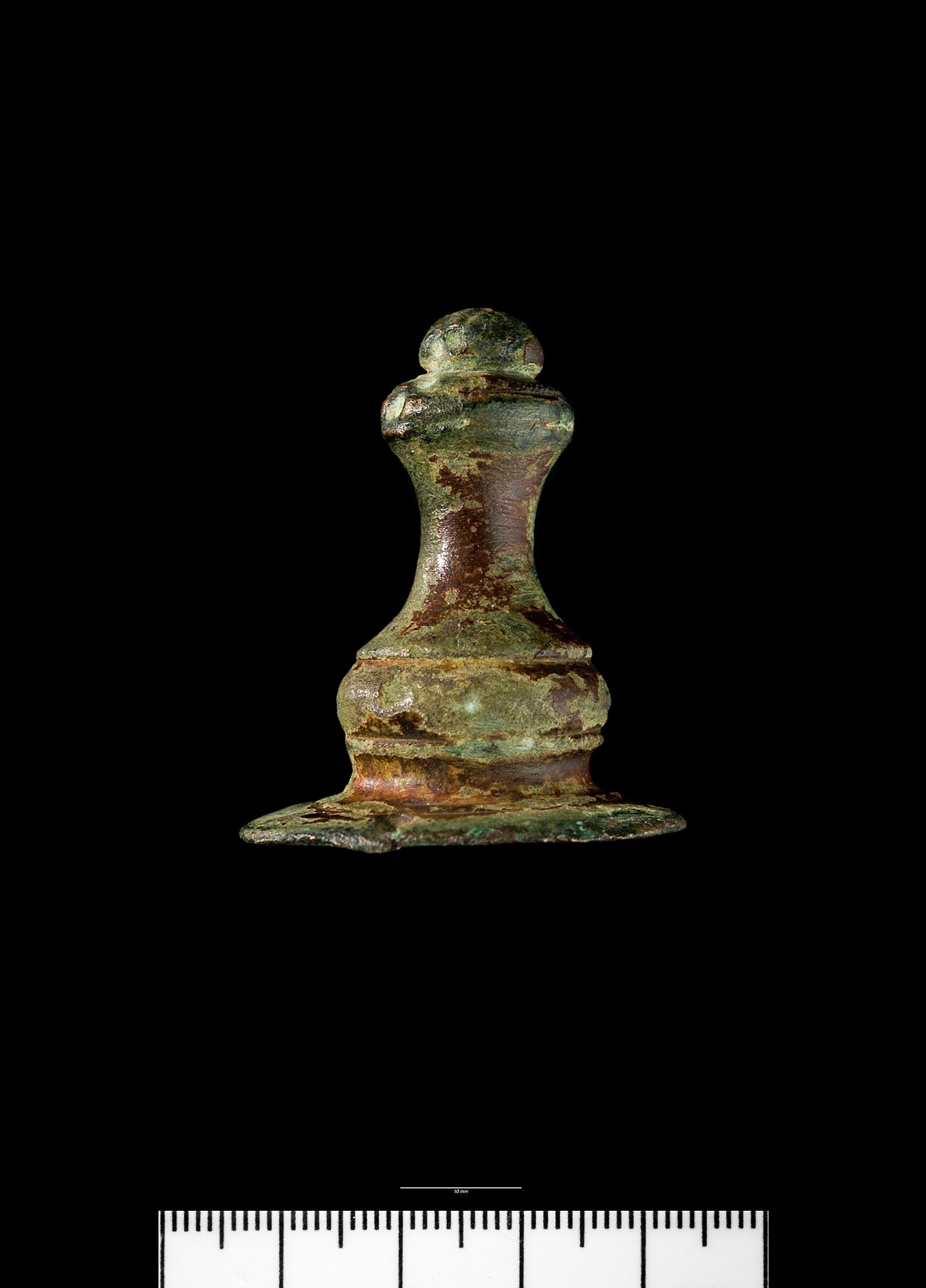 Iron Age / Roman copper alloy helmet crest knob