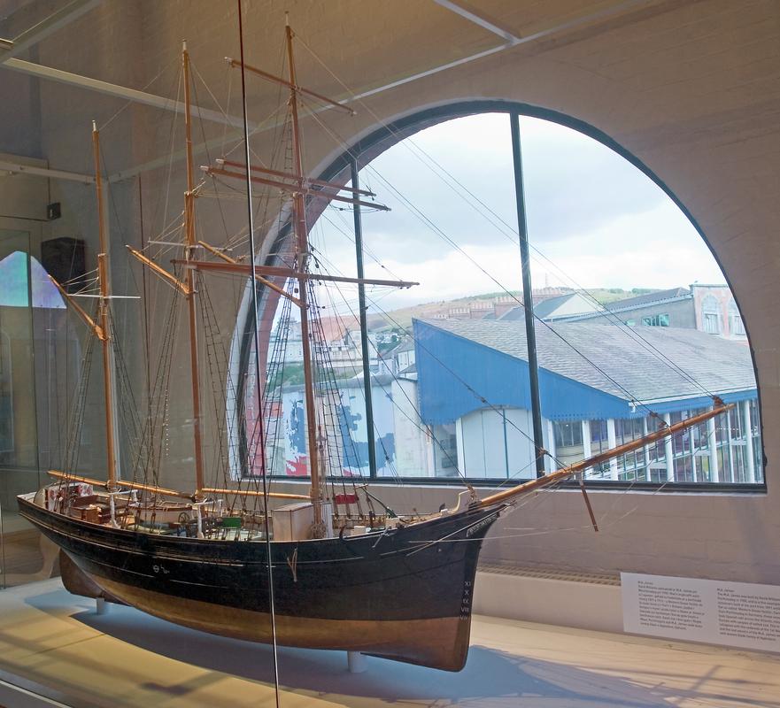MA James Ship Model on display at National Waterfront Museum, Swansea
