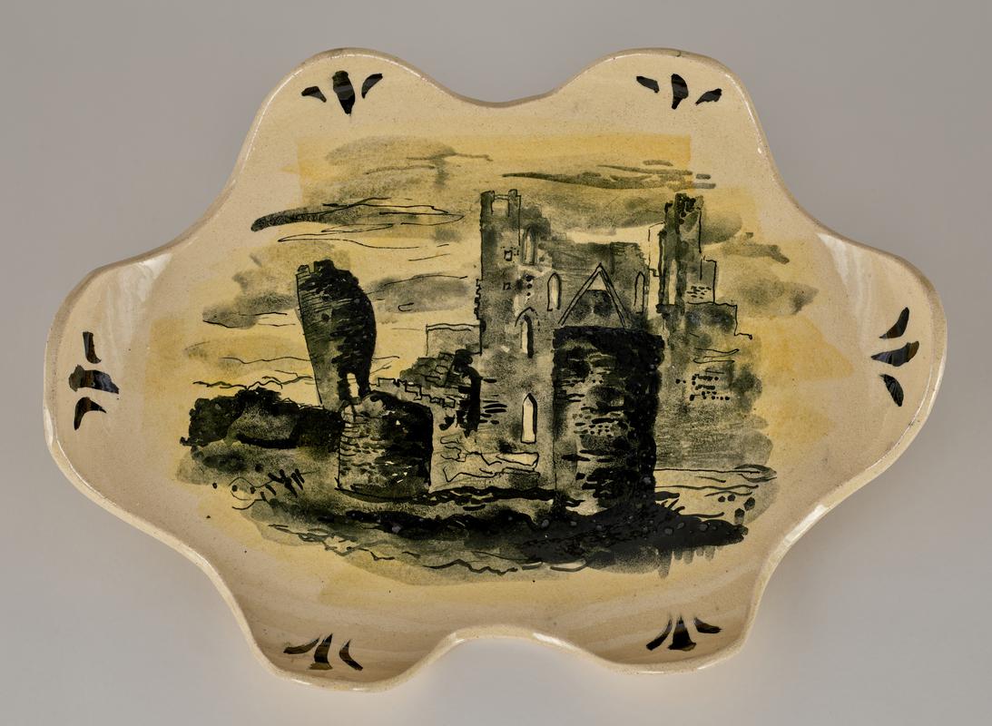&#039;curly dish&#039;, Caerphilly Castle, 1982