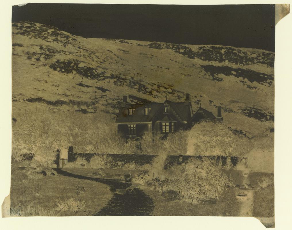 Cottage, Caswell Bay near Swansea, negative