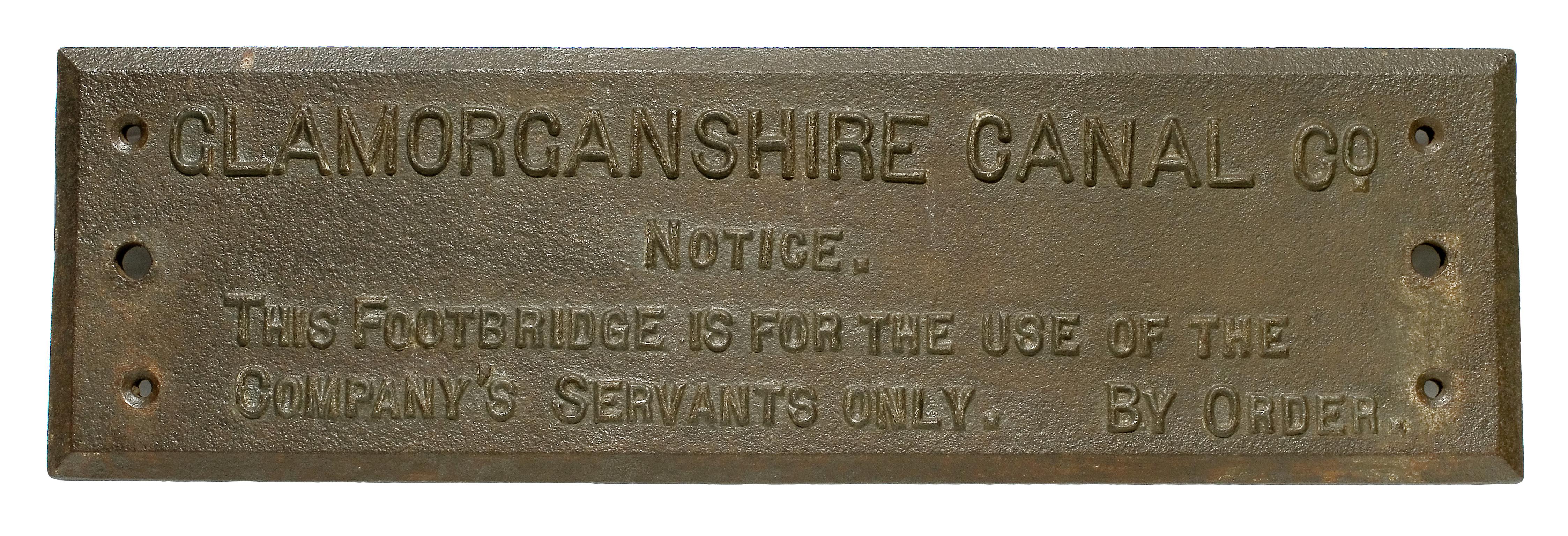 Glamorganshire Canal, notice