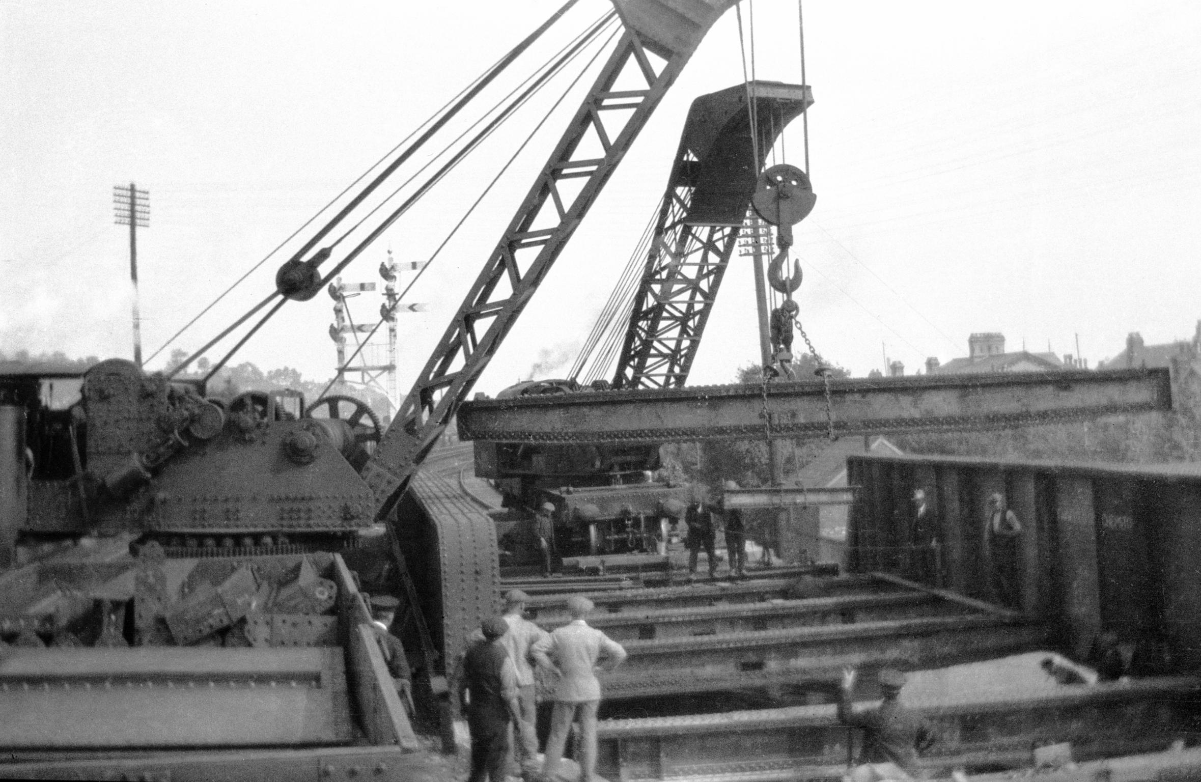 Reconstruction of railway bridge at Newport, negative
