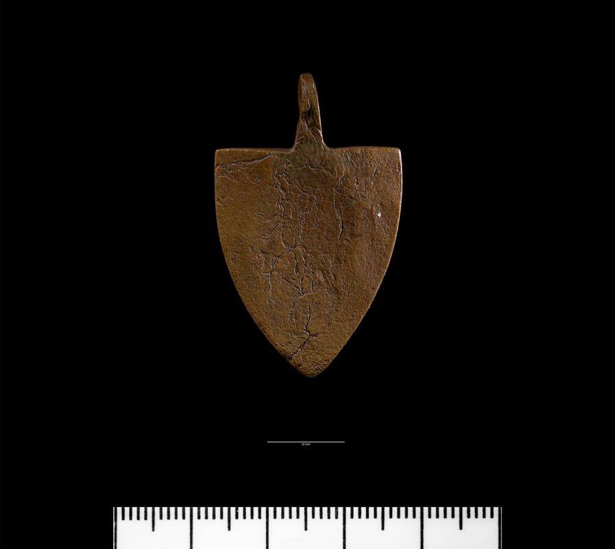 Medieval copper alloy harness pendant