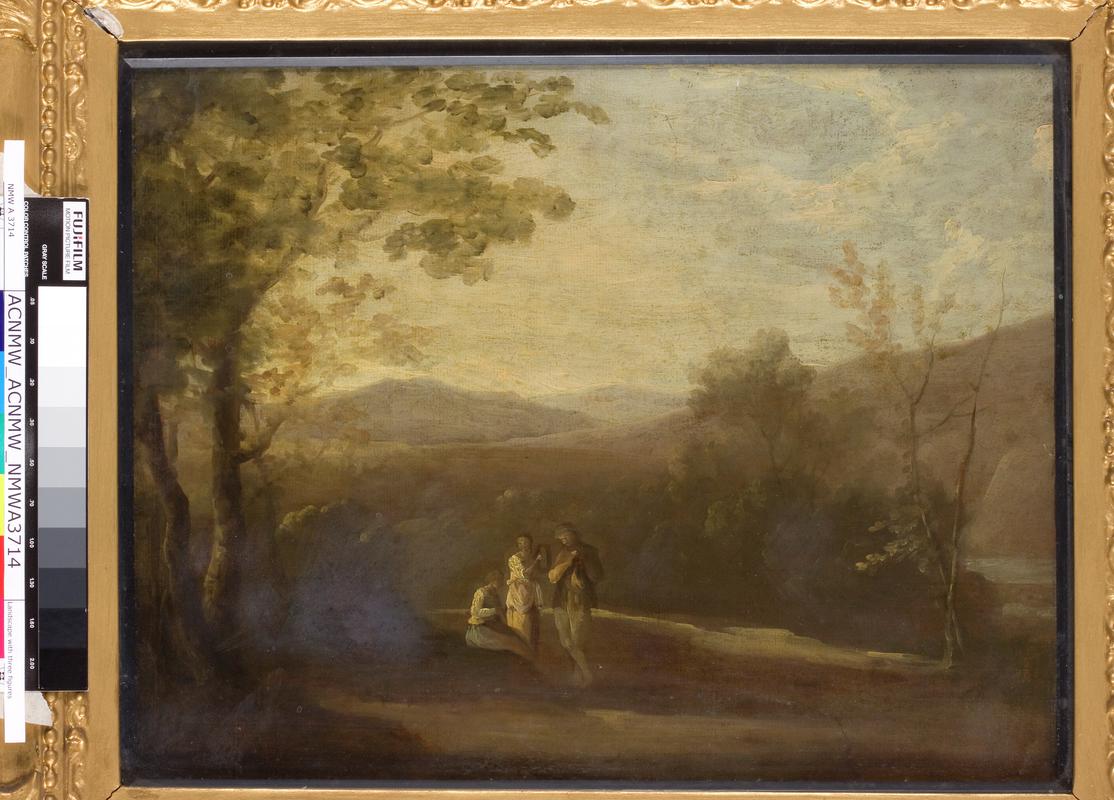 Landscape with three figures