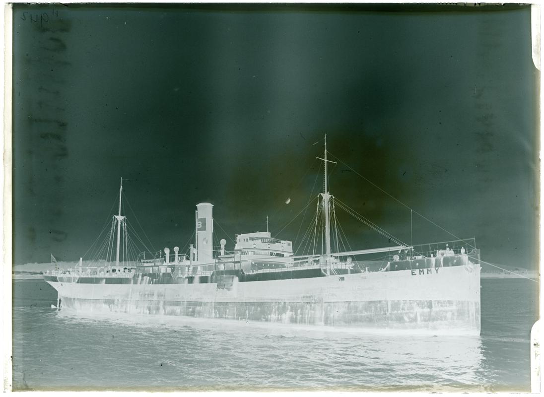 S.S. EMMY, glass negative