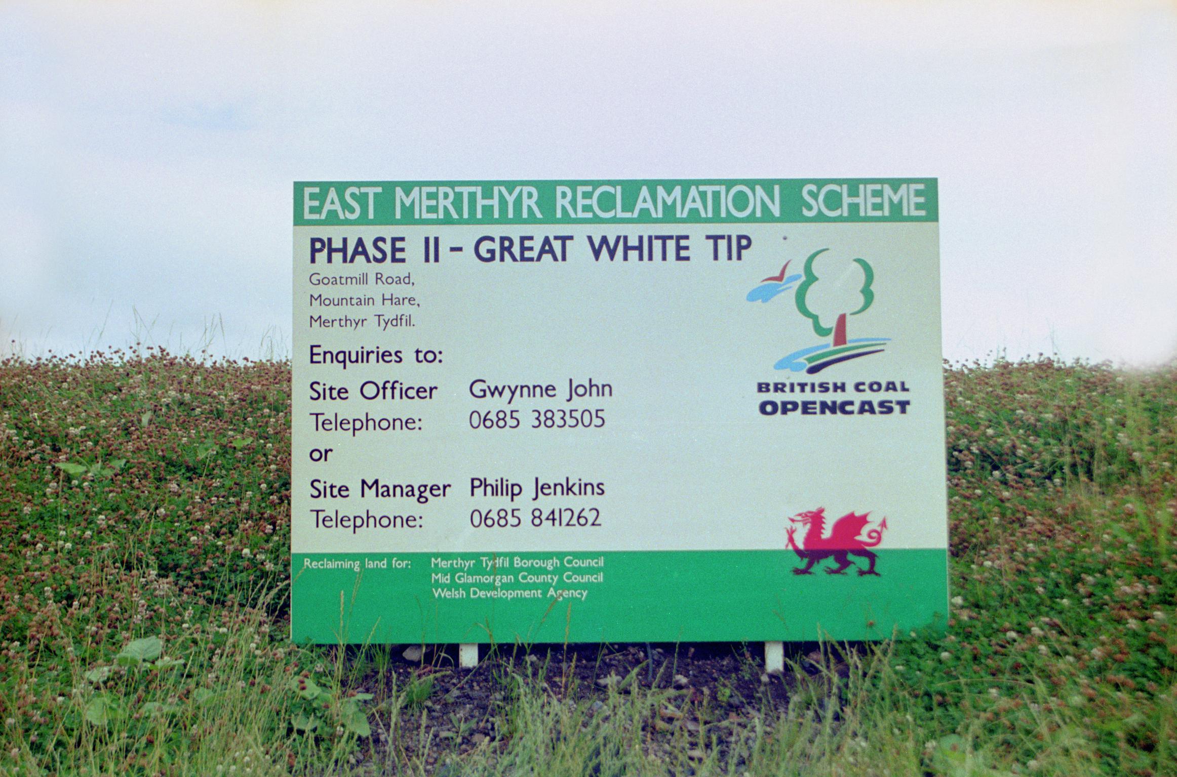 East Merthyr reclamation scheme, negative