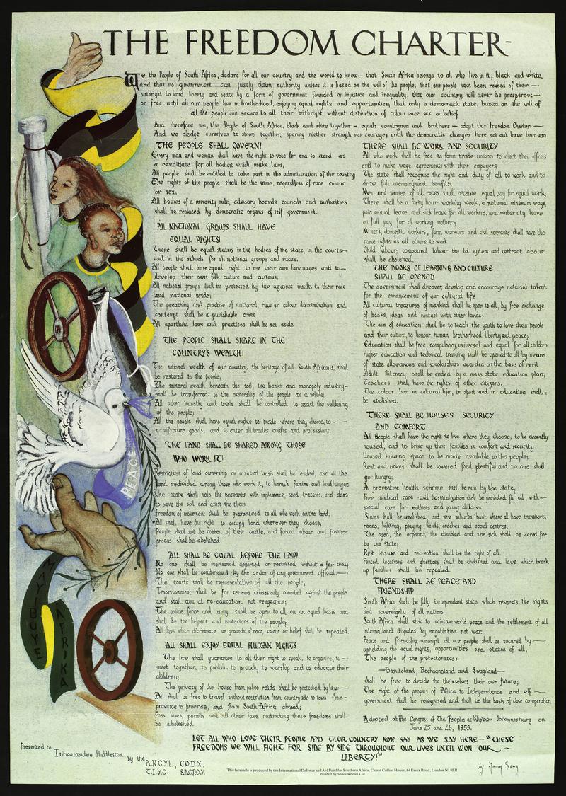 &#039;Poster The Freedom Charter.&#039;