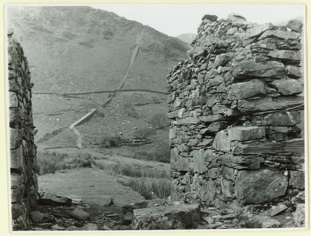 View of an old quarry incline above Cwm y Llan, Snowdonia.



Print from film negative 2014.35/49.