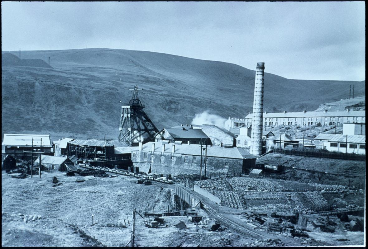 Black and white film slide showing a general view of Western Colliery.