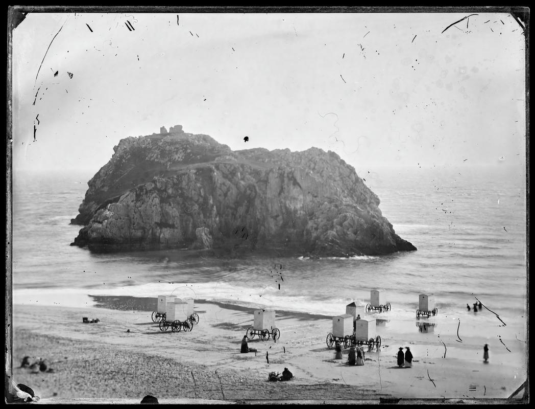 Clouds over St. Catherine&#039;s, Tenby (glass negative)