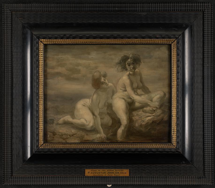 Study of two women bathing