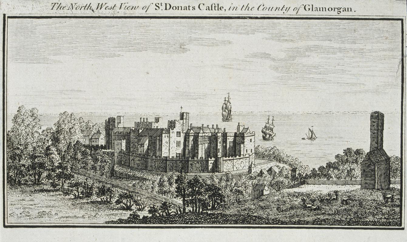 The North West View of St. Donat&#039;s Castle, in the County of Glamorgan