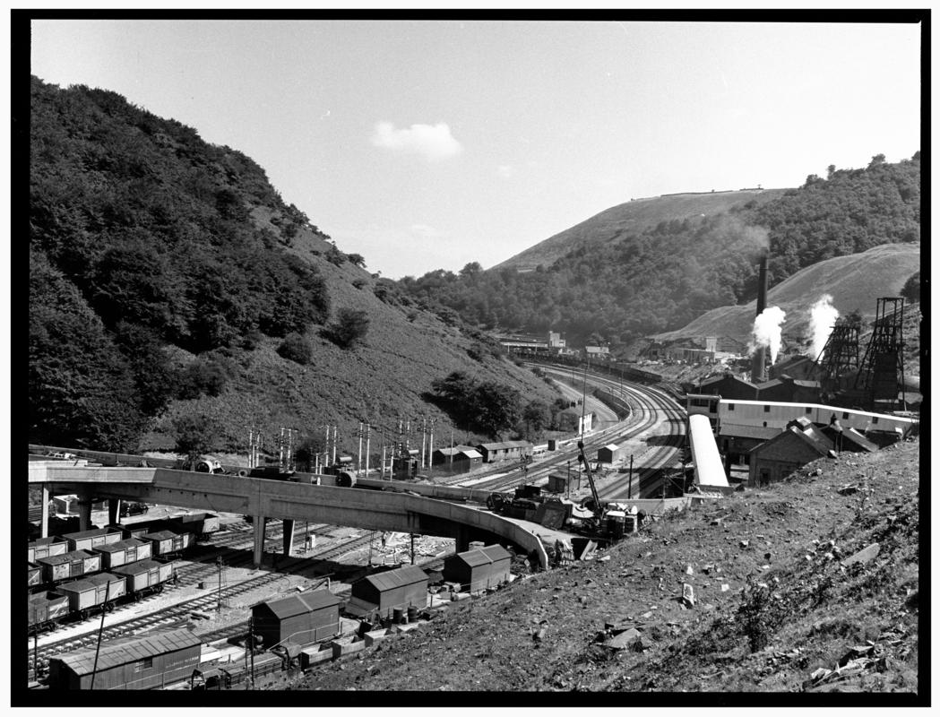 Surface view of Hafodyrynys Colliery with the original colliery on the left.